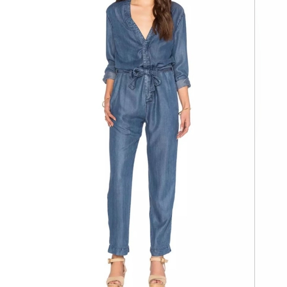 Free people denim jumpsuit